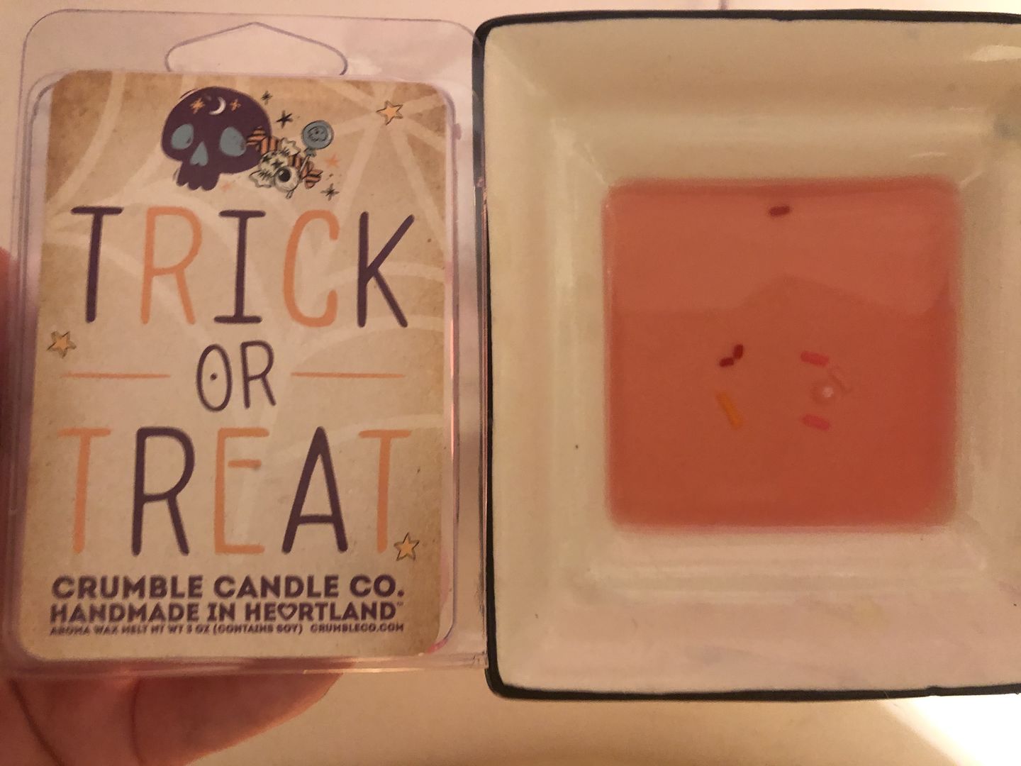 Customer photo review of Trick Or Treat Wax Melts