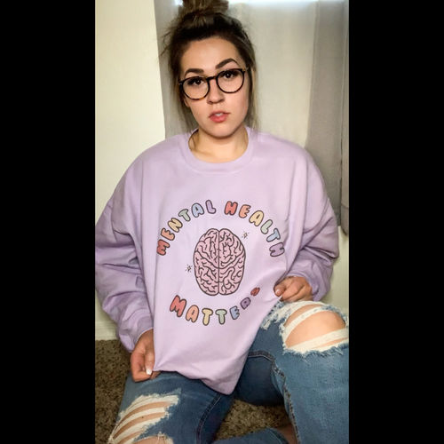 Customer photo review of Mental Health Matters (Brain) -- Sweatshirt