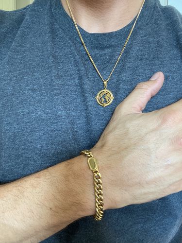 Customer photo review of Cuban Bracelet (Gold) 8mm