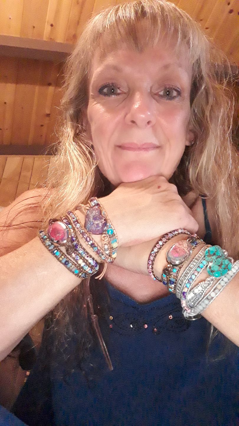 Customer photo review of Intense Emperor Jasper Wrap Bracelet