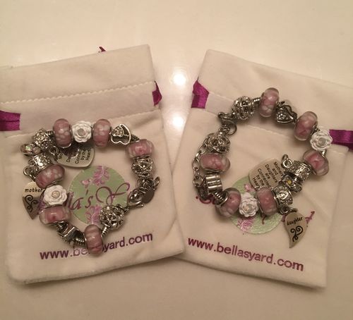 Customer photo review of Connected By The Heart Mother Daughter Bracelets