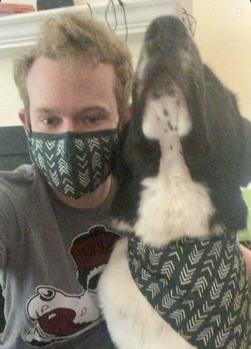 Customer photo review of Matching Bandana & Facemask Bundle