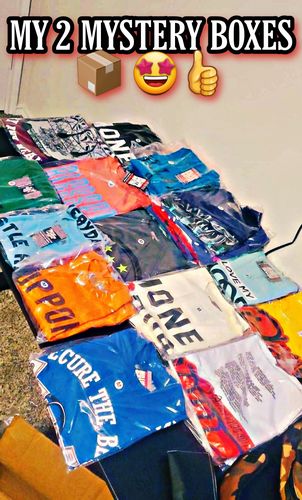 Customer photo review of Mystery Box of 10 T-Shirts