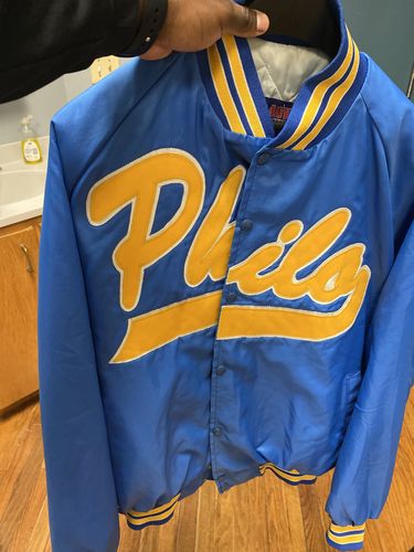 Customer photo review of Vintage Philadelphia Bomber Jacket Size XL