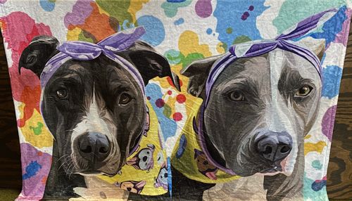 Customer photo review of Custom Pet Fleece Blanket