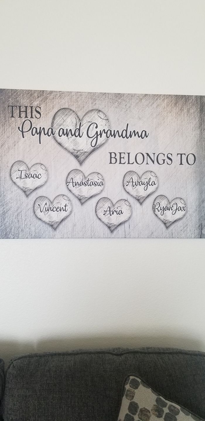 Customer photo review of Personalized "This Grandma Belongs To" Premium Canvas