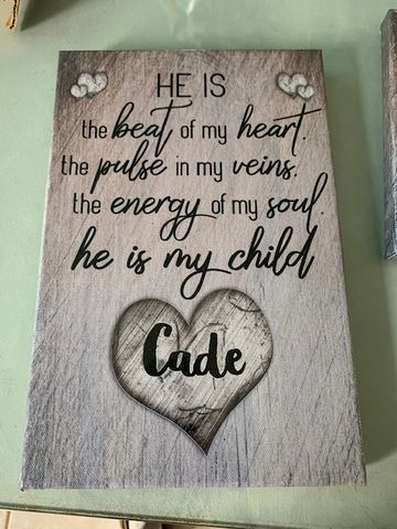 Customer photo review of Personalized "Grandchildren Fill A Space In Your Heart" Premium Canvas