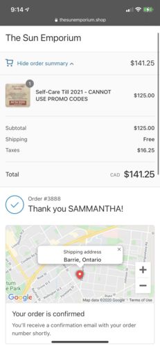 Customer photo review of Self-Care Till 2021 - CANNOT USE PROMO CODES