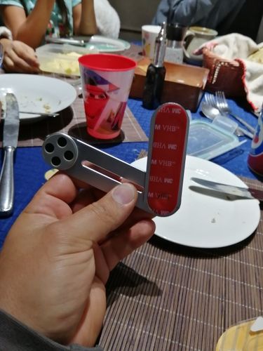 Customer photo review of Laptop Phone Holder | Aluminum & Magnetic