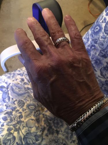 Customer photo review of Sterling Silver Contemporary Domed Band Ring