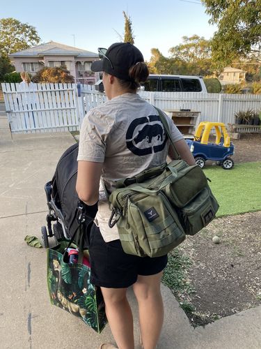 Customer photo review of Tacpac 'Recon 2.0' Hunter Green Nappy Bag Set