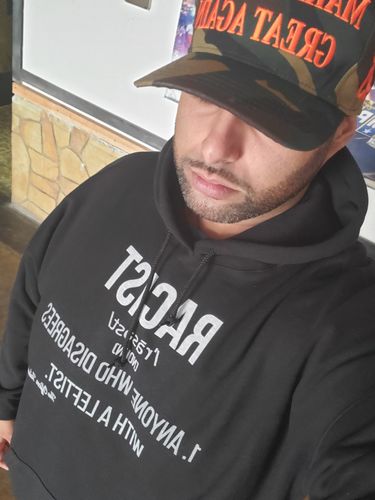 Customer photo review of Racist Definition Men's Apparel
