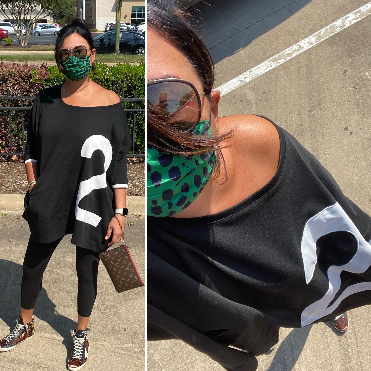 Customer photo review of Black Maxi Loose Tunic Dress