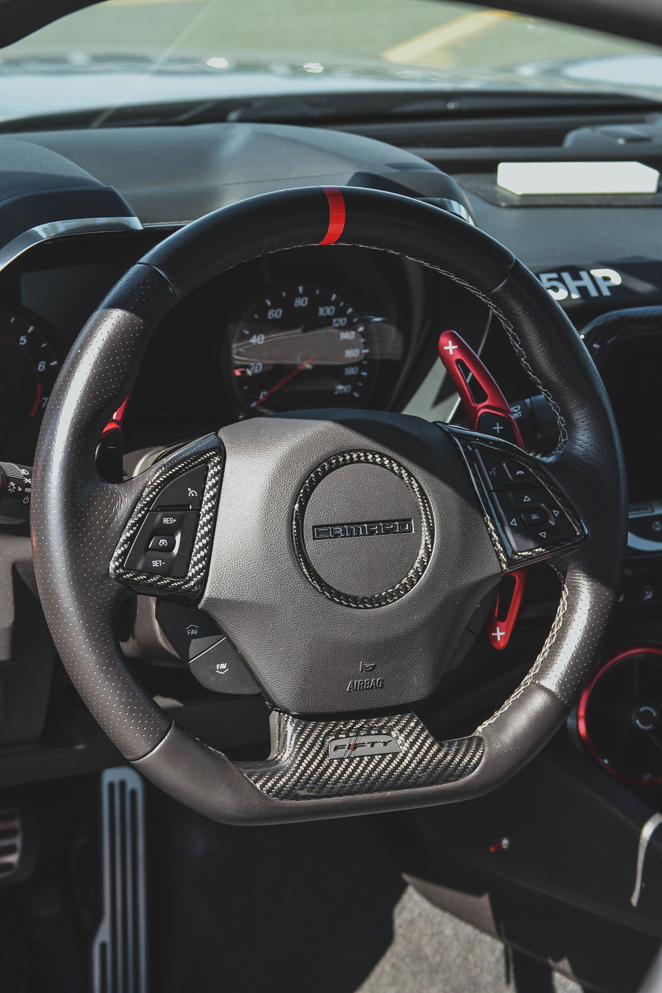 Customer photo review of (3 Pieces) Steering Wheel Full Chrome Delete Cover For 2016-2020 6th Gen Chevy Camaro