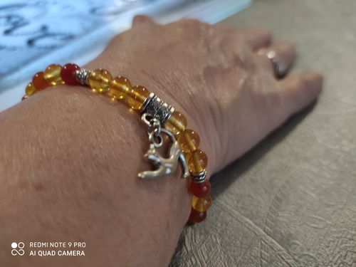 Customer photo review of BRACELET "CONCENTRATION" CORNALINE