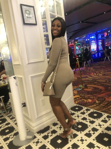 Customer photo review of Hype Me Up Romper (Taupe)