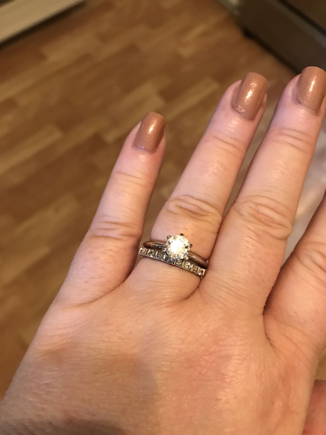 Customer photo review of Six Prong Solitaire CVD Diamond Ring