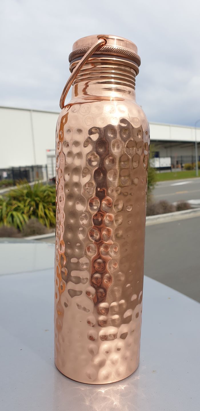 Customer photo review of Copper Water Bottle