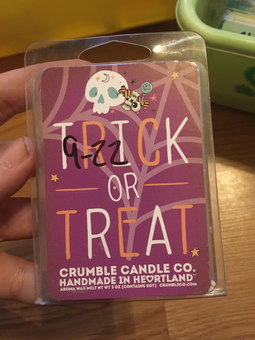 Customer photo review of Trick Or Treat Wax Melts