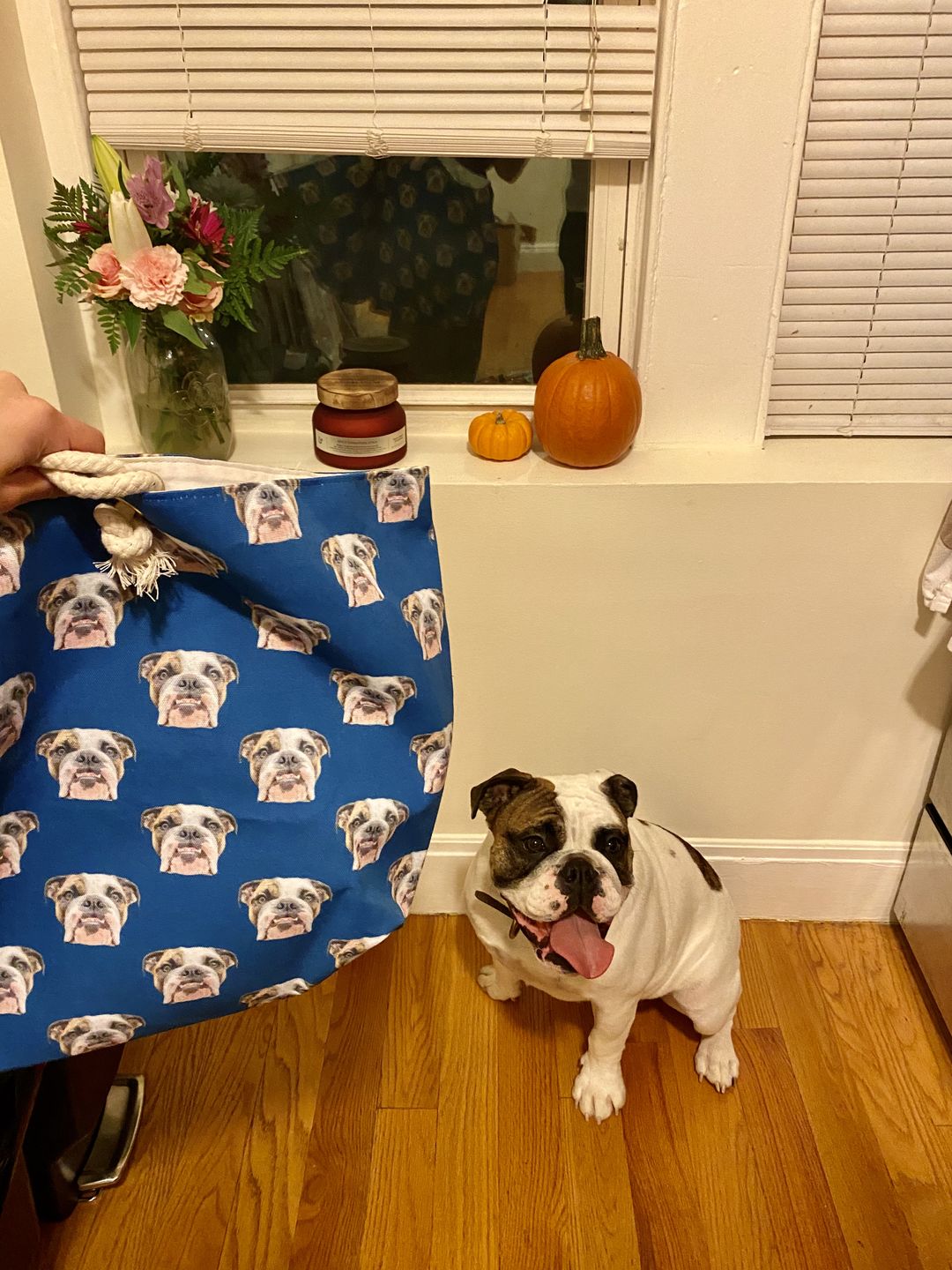 Customer photo review of Custom Pet Art Weekender Tote Bag