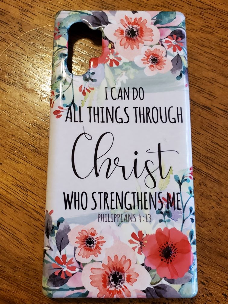Customer photo review of I can do all things through Christ Philippians 4:13 phone case