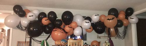Customer photo review of Spooky Season Halloween Balloon Garland Kit