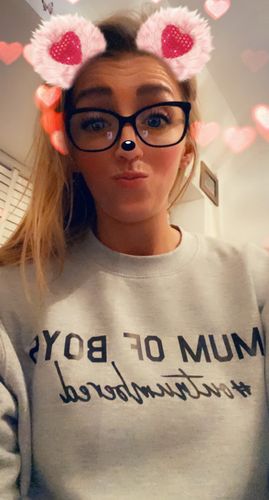 Customer photo review of Mum of Boys Hashtag Outnumbered Sweatshirt (MRK X)