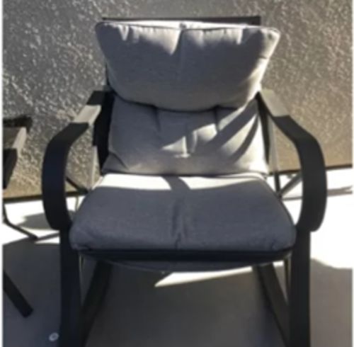 Customer photo review of 3-Piece Outdoor Dark Gray Rocking Chairs