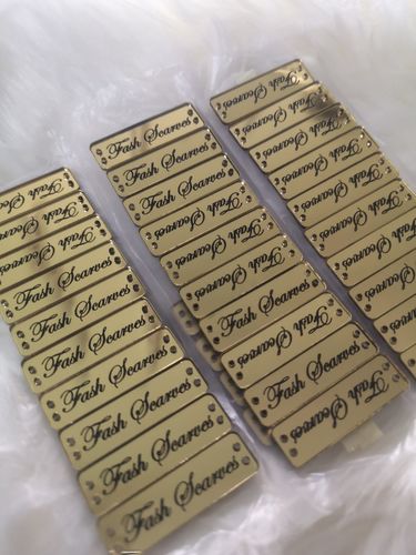 Customer photo review of Custom Made Tag Tudung Acrylic Mirror Gold