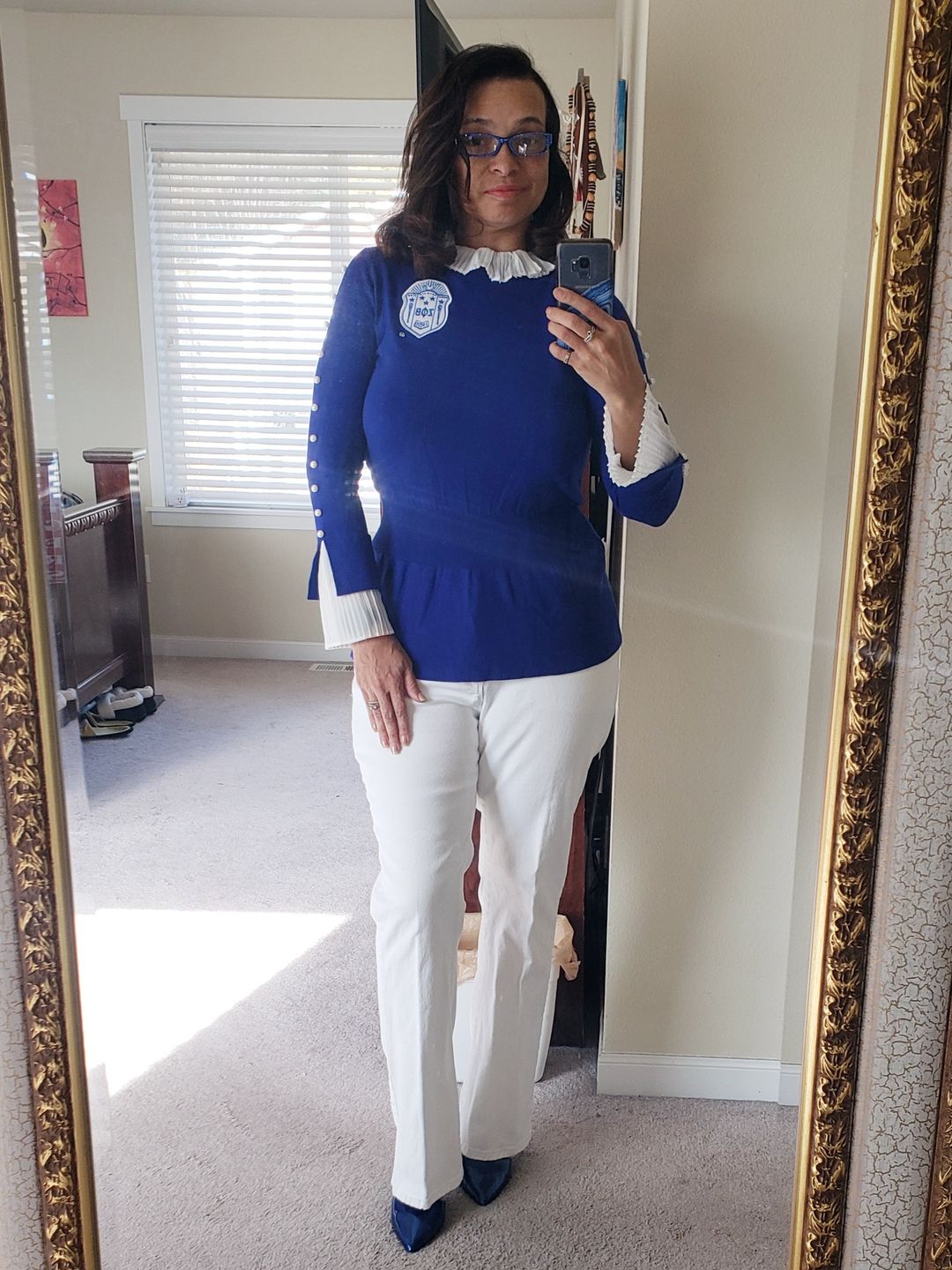 Customer photo review of Pearlfect Sweater - White Shield