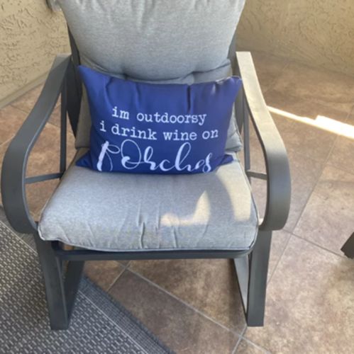 Customer photo review of 3-Piece Outdoor Dark Gray Rocking Chairs