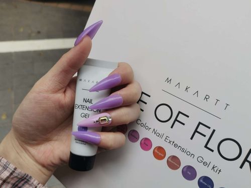 Customer photo review of House of Florists 12 Color Poly Nail Extension Gel Kit