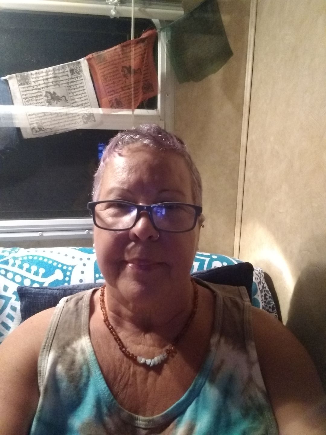 Customer photo review of Raw Cognac Amber + Blue Amazonite || Necklace