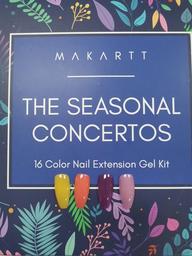 Customer photo review of The Seasonal Concertos 16 Color Poly Nail Extension Gel Kit