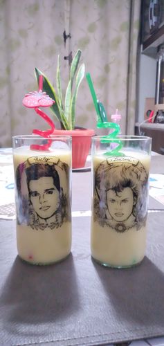 Customer photo review of Los Divos - Juego de 6 Vasos Green Glass