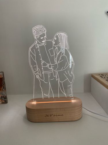 Customer photo review of Custom 3D Love Lamp
