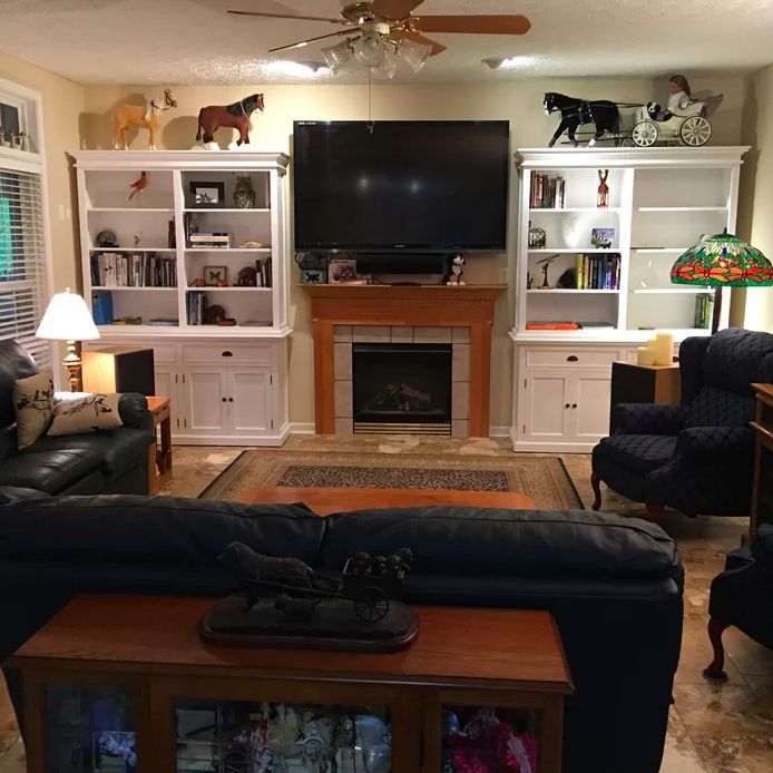 Customer photo review of Halifax Buffet & Open Shelf Hutch - White