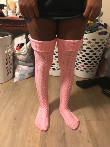 Customer photo review of Stocki: Over the Knee Plush Socks