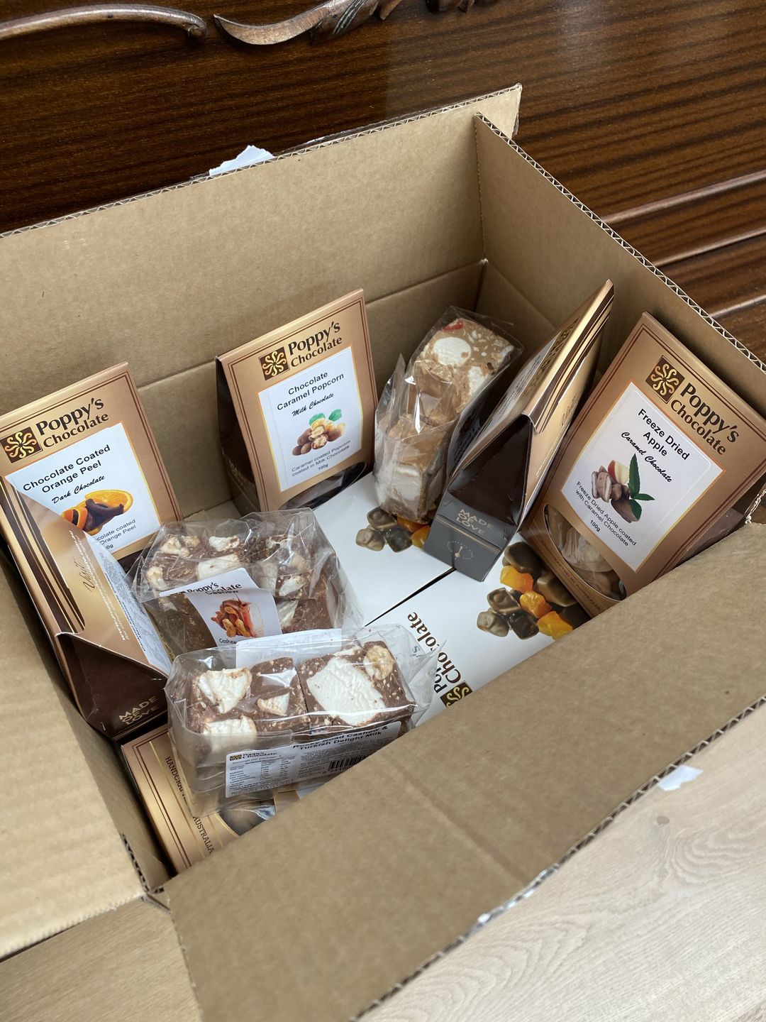 Customer photo review of Rocky Road Caramel Chocolate Strawberries and Almonds 125g