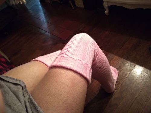 Customer photo review of Stocki: Over the Knee Plush Socks