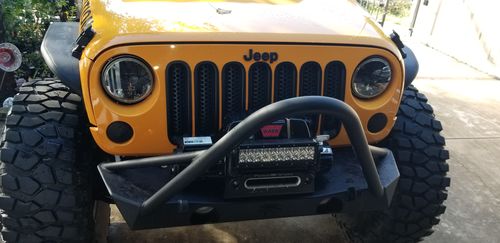 Customer photo review of Clip-in Mesh Grill Inserts - Matte Black (07-15 Jeep Wrangler JK)