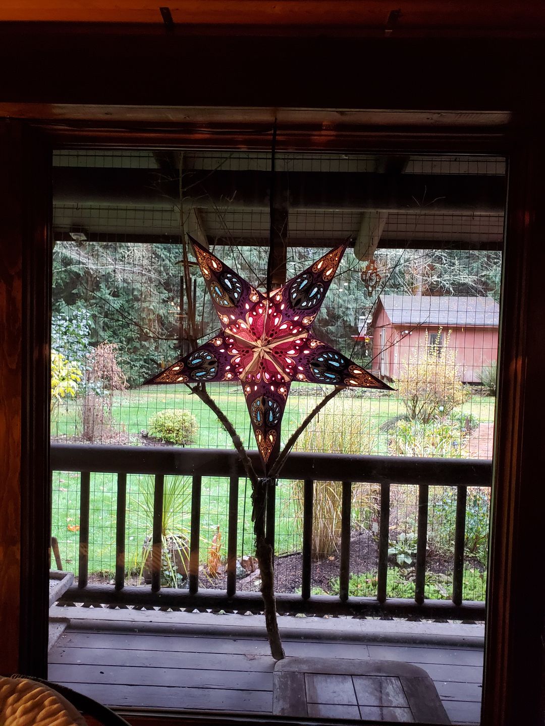 Customer photo review of 15FT Black Weatherproof Outdoor Pendant Light Lamp Cord Kit, E12 C7 Base