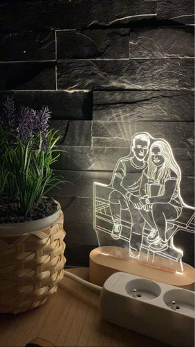 Customer photo review of Custom 3D Love Lamp