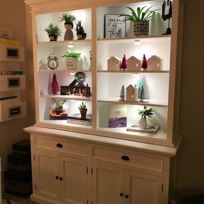 Customer photo review of Halifax Buffet & Open Shelf Hutch - White