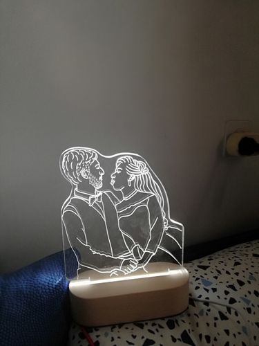 Customer photo review of Custom 3D Love Lamp