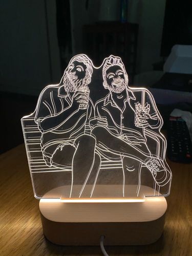 Customer photo review of Custom 3D Love Lamp