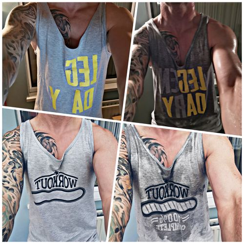 Customer photo review of Workout Complete - Men's Sweat Activated Tank Top
