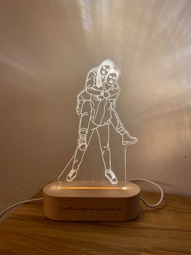 Customer photo review of Custom 3D Love Lamp