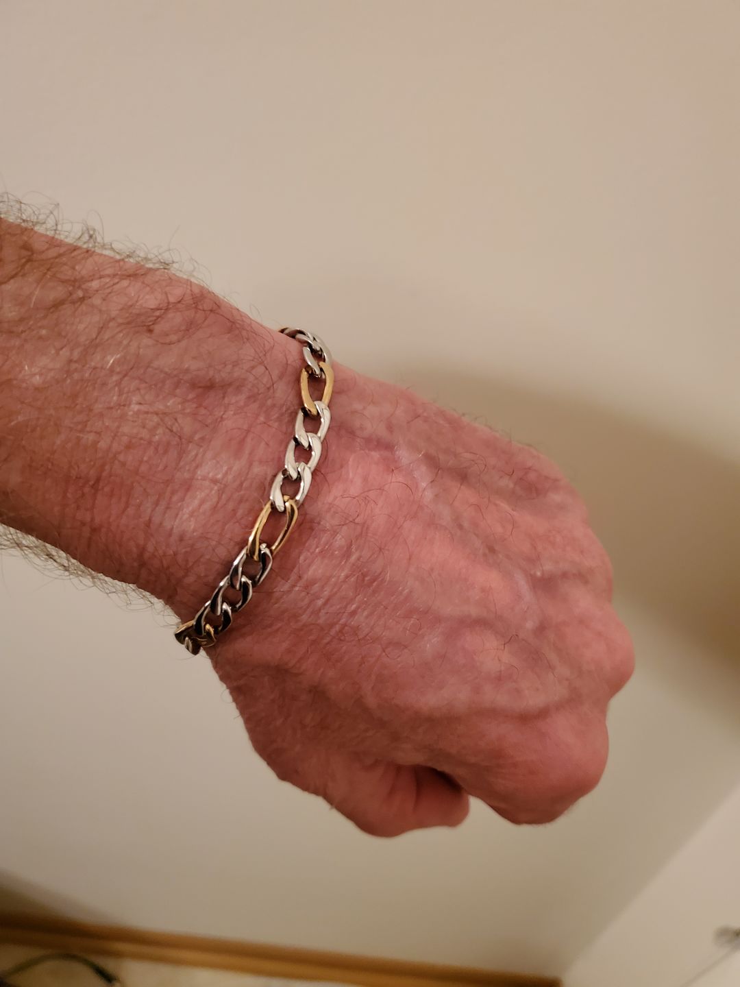 Customer photo review of 7mm Stainless Steel Figaro Link Bracelet