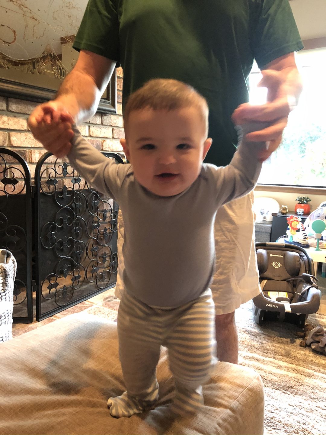 Customer photo review of Baby Footed Pants, Merino Wool, Blue